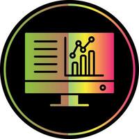 Dashboard Glyph Due Color Icon Design vector
