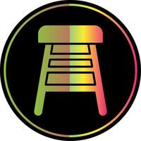 Bar Stool Glyph Due Color Icon Design vector