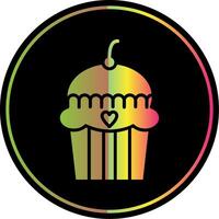 cake Glyph Due Color Icon Design vector