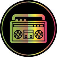 boombox glifo debido color icono diseño vector