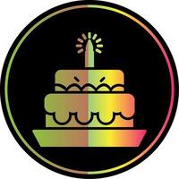 Cake Glyph Due Color Icon Design vector