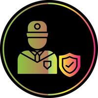 seguridad oficial glifo debido color icono diseño vector