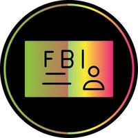 fbi glifo debido color icono diseño vector