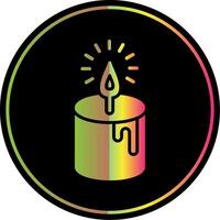 Candle Glyph Due Color Icon Design vector