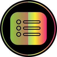 Menu Glyph Due Color Icon Design vector