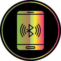Bluetooth Glyph Due Color Icon Design vector
