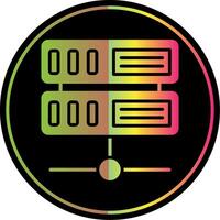 Server Glyph Due Color Icon Design vector