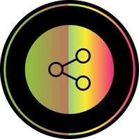 Share Glyph Due Color Icon Design vector