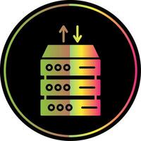 Data Center Glyph Due Color Icon Design vector