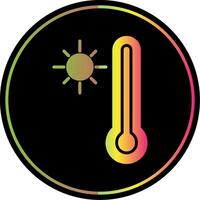 Thermometer Glyph Due Color Icon Design vector