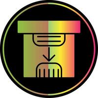 Save Glyph Due Color Icon Design vector