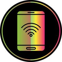 Wifi glifo debido color icono diseño vector