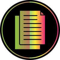 Document Glyph Due Color Icon Design vector