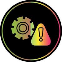 Error Glyph Due Color Icon Design vector