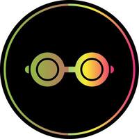 Eyeglasses Glyph Due Color Icon Design vector