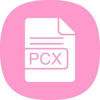 pcx archivo formato glifo curva icono diseño vector