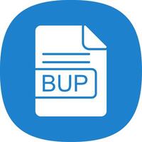 BUP File Format Glyph Curve Icon Design vector