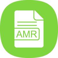 amr archivo formato glifo curva icono diseño vector