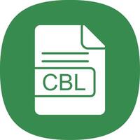 CBL File Format Glyph Curve Icon Design vector