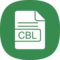 cbl archivo formato glifo curva icono diseño vector