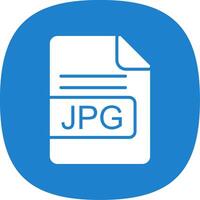 JPG File Format Glyph Curve Icon Design vector