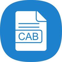 CAB File Format Glyph Curve Icon Design vector