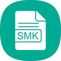 SMK File Format Glyph Curve Icon Design vector