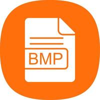BMP File Format Glyph Curve Icon Design vector
