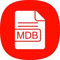 MDB File Format Glyph Curve Icon Design vector