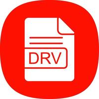 DRV File Format Glyph Curve Icon Design vector