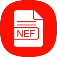 NEF File Format Glyph Curve Icon Design vector