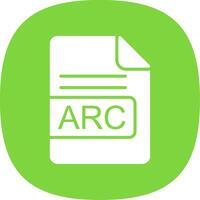 ARC File Format Glyph Curve Icon Design vector