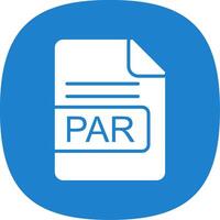 PAR File Format Glyph Curve Icon Design vector