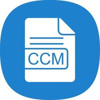 CCM File Format Glyph Curve Icon Design vector
