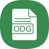 odg archivo formato glifo curva icono diseño vector