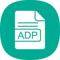 adp archivo formato glifo curva icono diseño vector