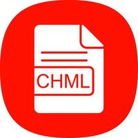 CHML File Format Glyph Curve Icon Design vector