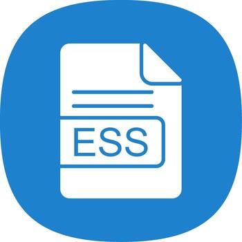 ESS File Format Glyph Curve Icon Design vector