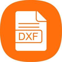 DXF File Format Glyph Curve Icon Design vector