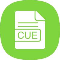 CUE File Format Glyph Curve Icon Design vector