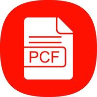 pcf archivo formato glifo curva icono diseño vector