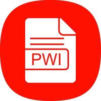 pwi archivo formato glifo curva icono diseño vector