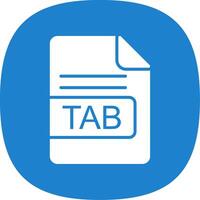 TAB File Format Glyph Curve Icon Design vector