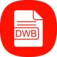 dwb archivo formato glifo curva icono diseño vector