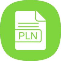 pln archivo formato glifo curva icono diseño vector