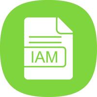 IAM File Format Glyph Curve Icon Design vector