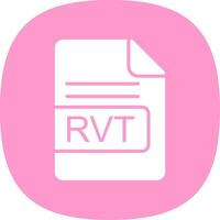 RVT File Format Glyph Curve Icon Design vector