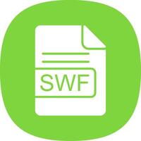 swf archivo formato glifo curva icono diseño vector