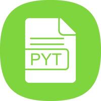 PYT File Format Glyph Curve Icon Design vector