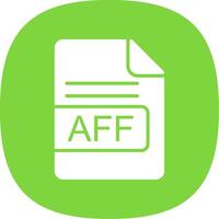 AFF File Format Glyph Curve Icon Design vector